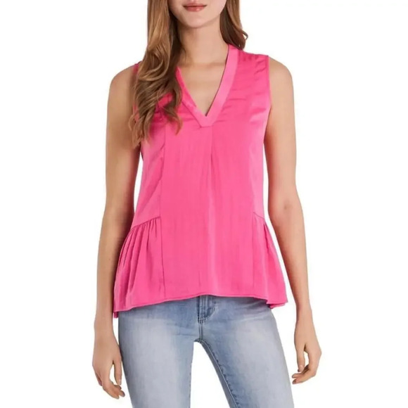 Vince Camuto Pink Sleeveless Blouse - Picture 1 of 6